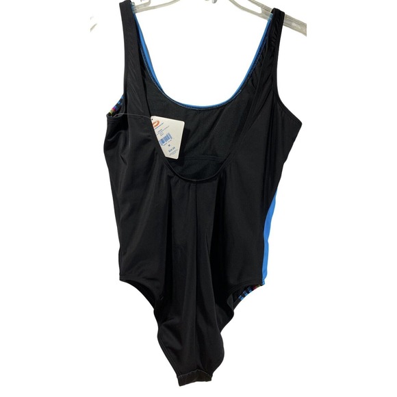 O'RAGEOUS Color Block Womens Color Stipe Middle Swimsuit Size Medium One-Piece - Picture 3 of 8